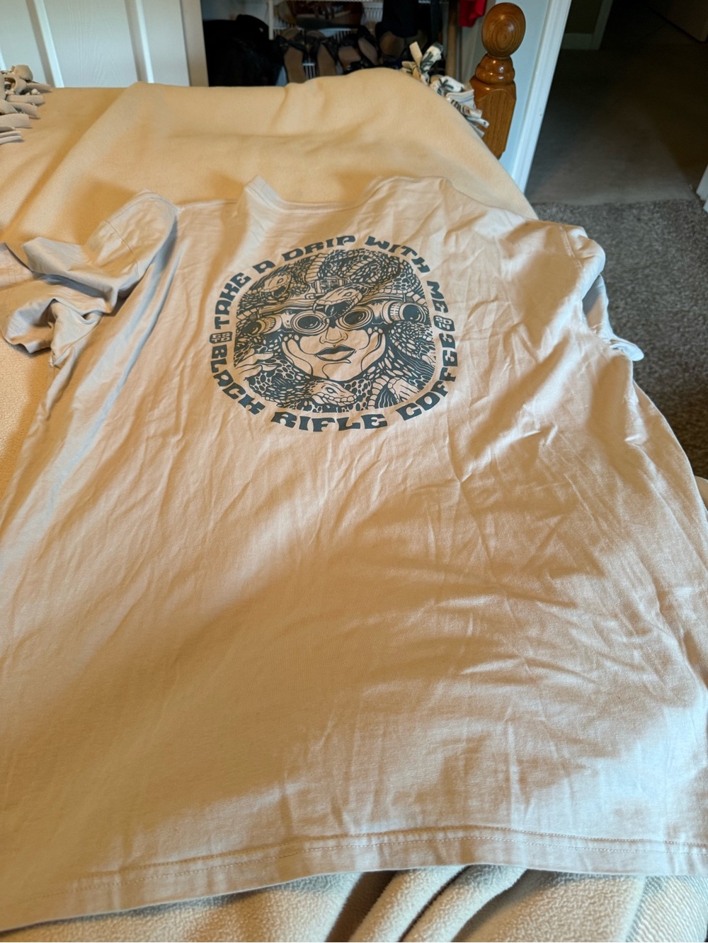 Black Rifle Coffee Co. Men’s Beige Graphic Short Sleeve Tee
